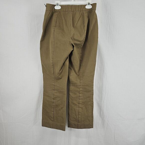 EVERLANE The Side-Zip Stretch Cotton Work Pants Size 6 KHAKI - Picture 4 of 7